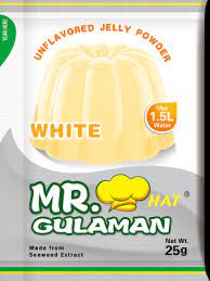 Gulaman / Jelly Powder mix White Color 25gr - Mr. Hat Gulaman